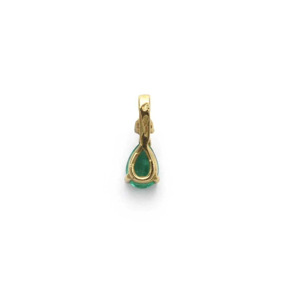 Pendentif en or jaune, émeraude et diamant - Image 2
