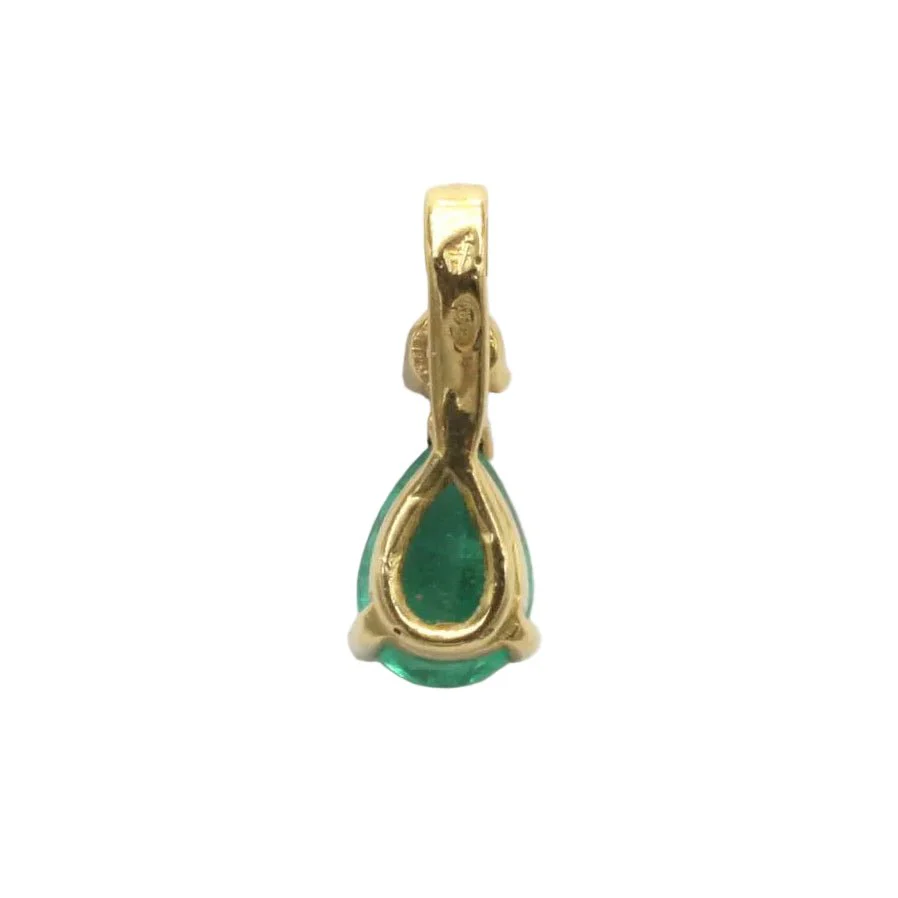 Pendentif en or jaune, émeraude et diamant - Image 5