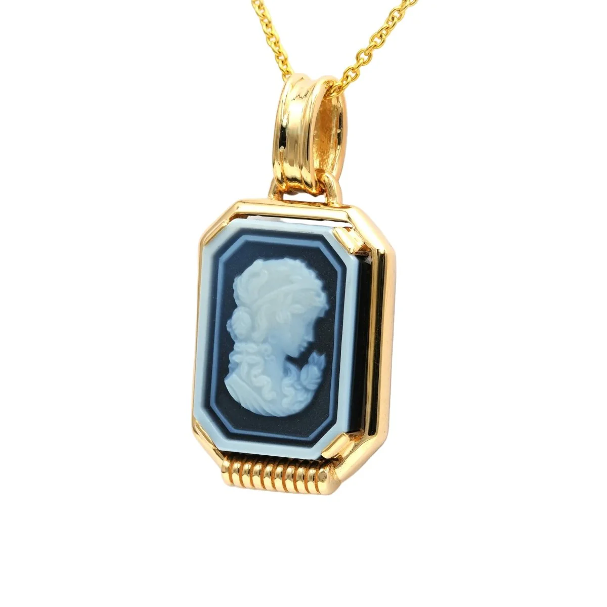 Pendentif en or jaune et camée - Image 2