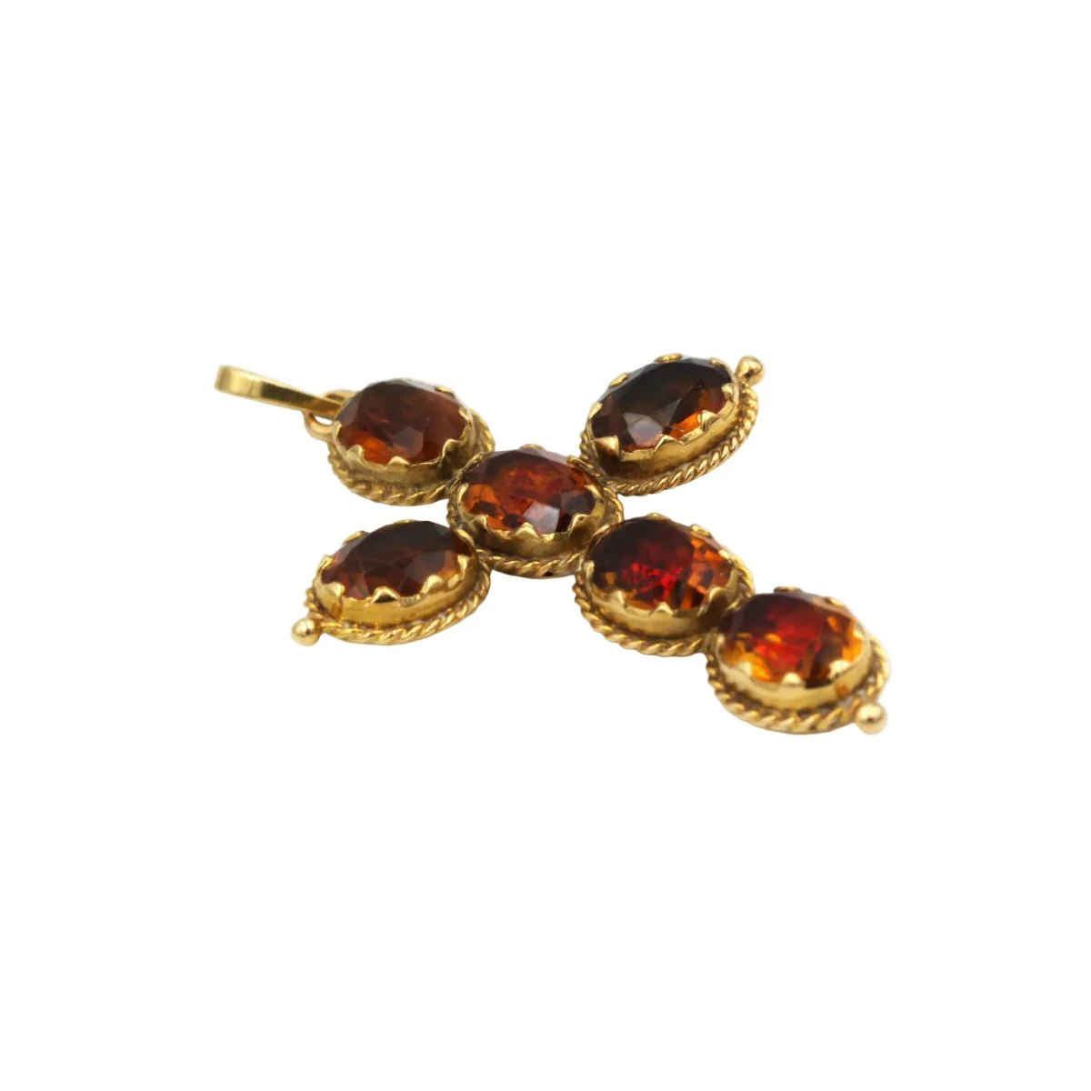 Pendentif en or jaune et citrines - Image 3