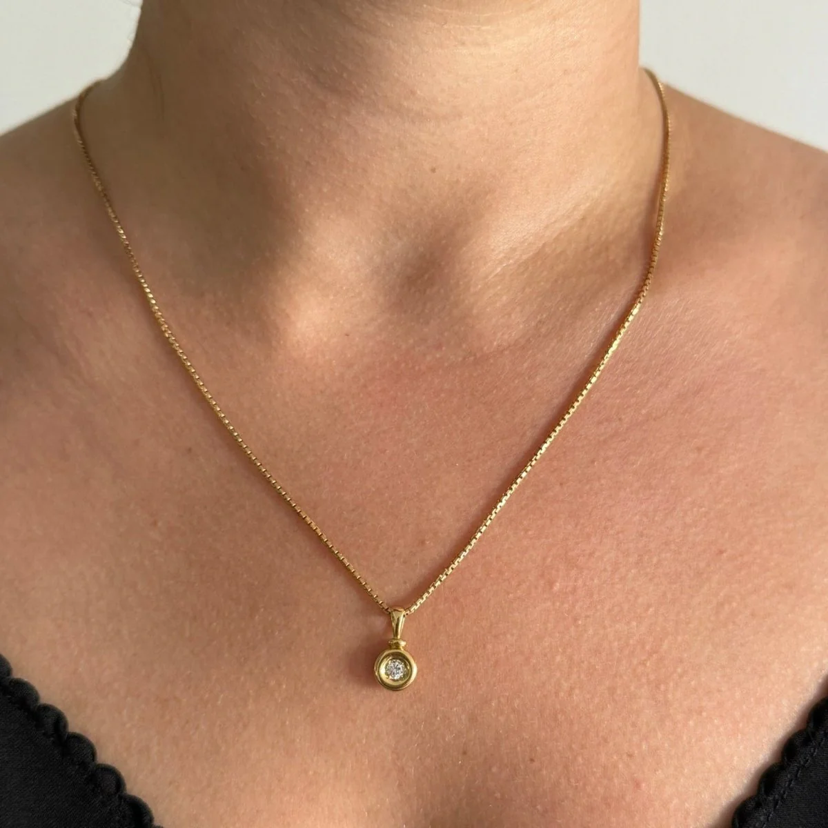 Pendentif en or jaune et diamant - Image 2