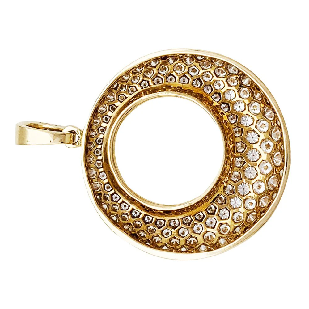 Pendentif en or jaune et diamants - Image 2