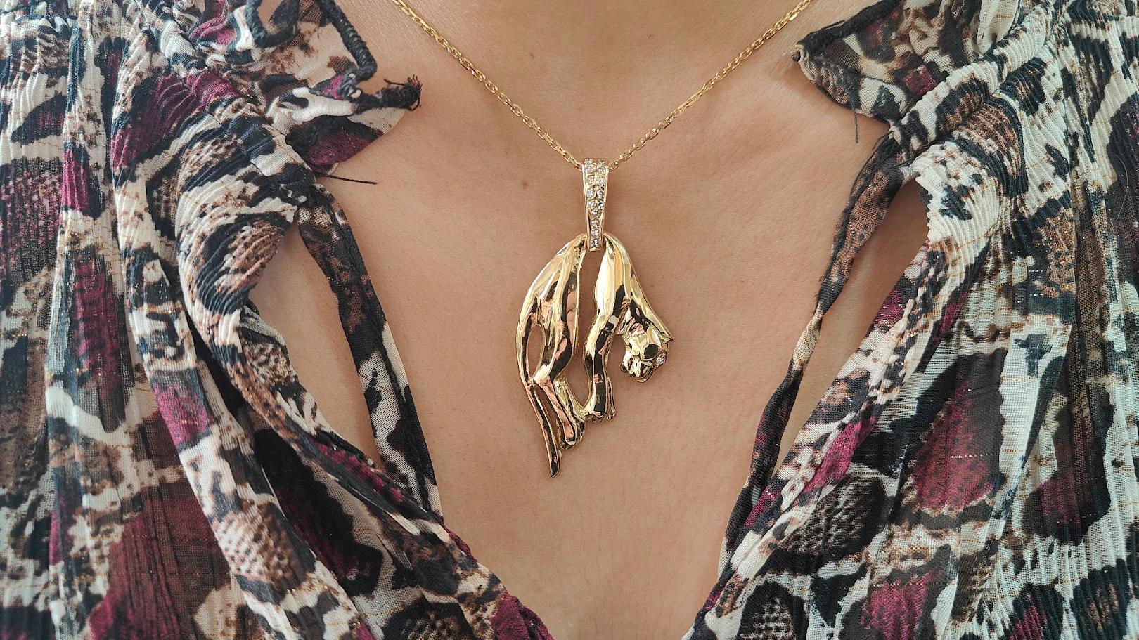 Pendentif en or jaune et diamants - Image 2