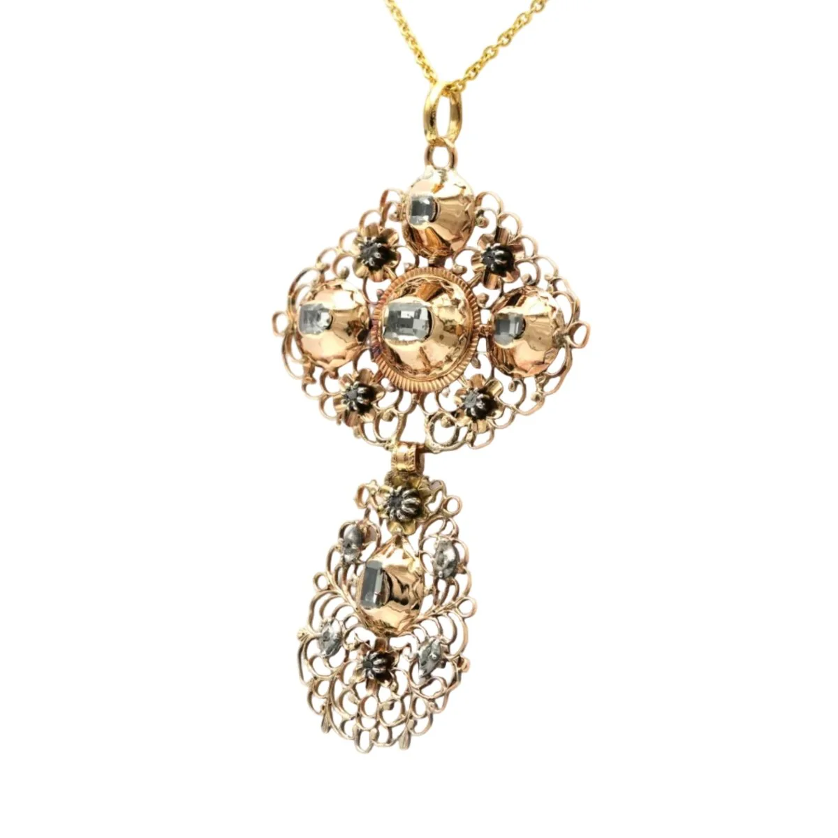 Pendentif en or jaune et diamants - Image 2
