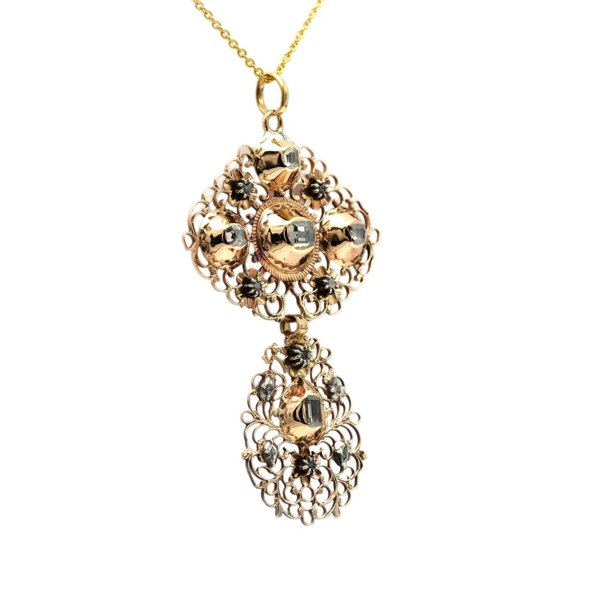 Pendentif en or jaune et diamants - Image 3