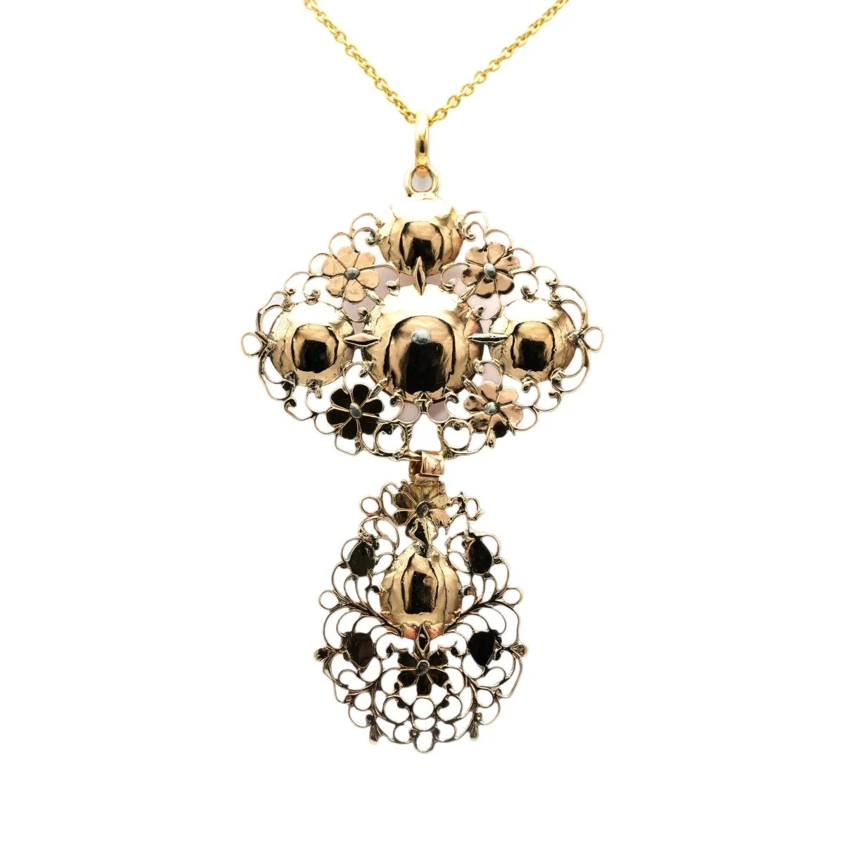 Pendentif en or jaune et diamants - Image 4