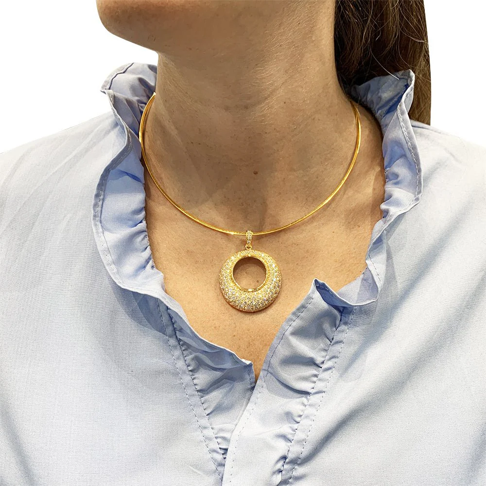 Pendentif en or jaune et diamants - Image 7