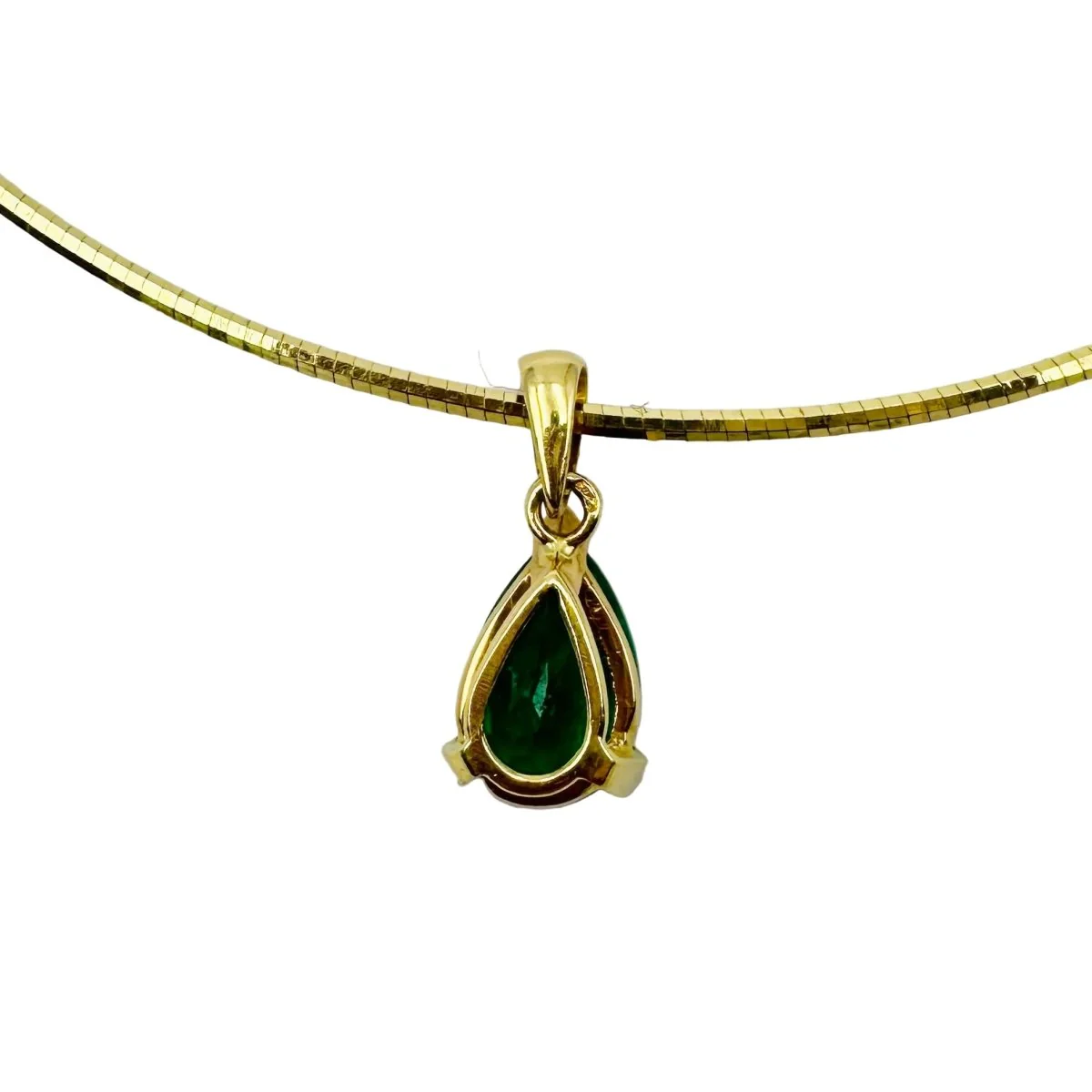 Pendentif en or jaune et émeraude - Image 5