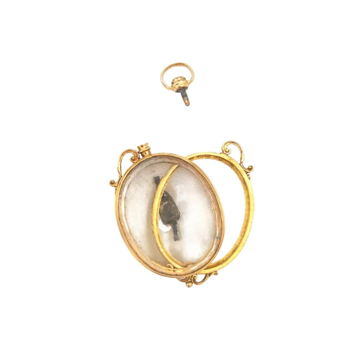 Pendentif en or jaune et nacre - Image 4