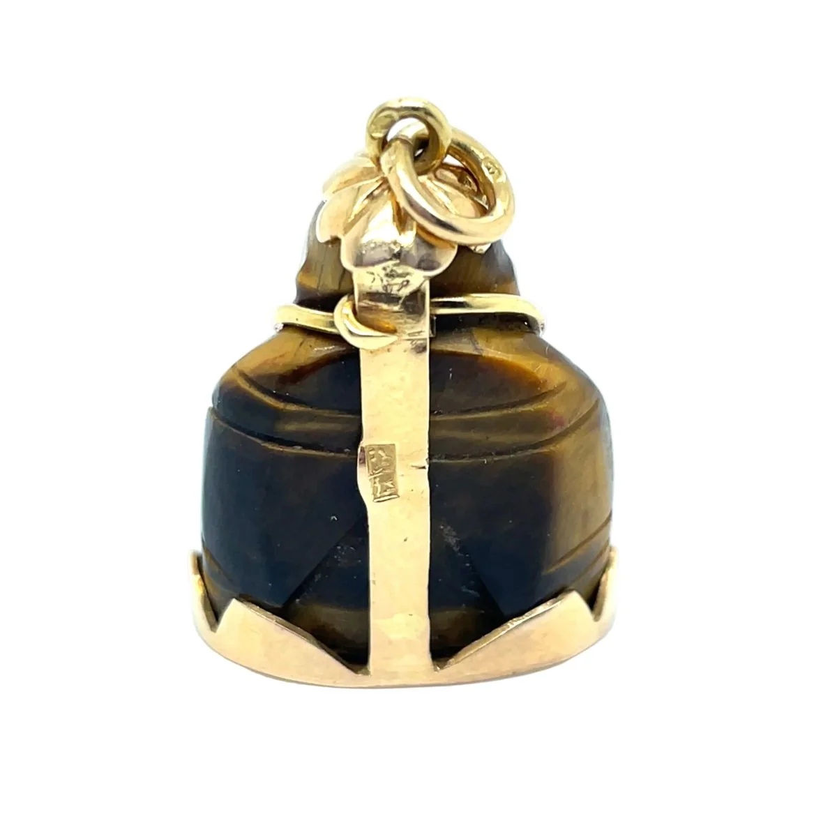 Pendentif en or jaune et oeil de tigre - Image 3