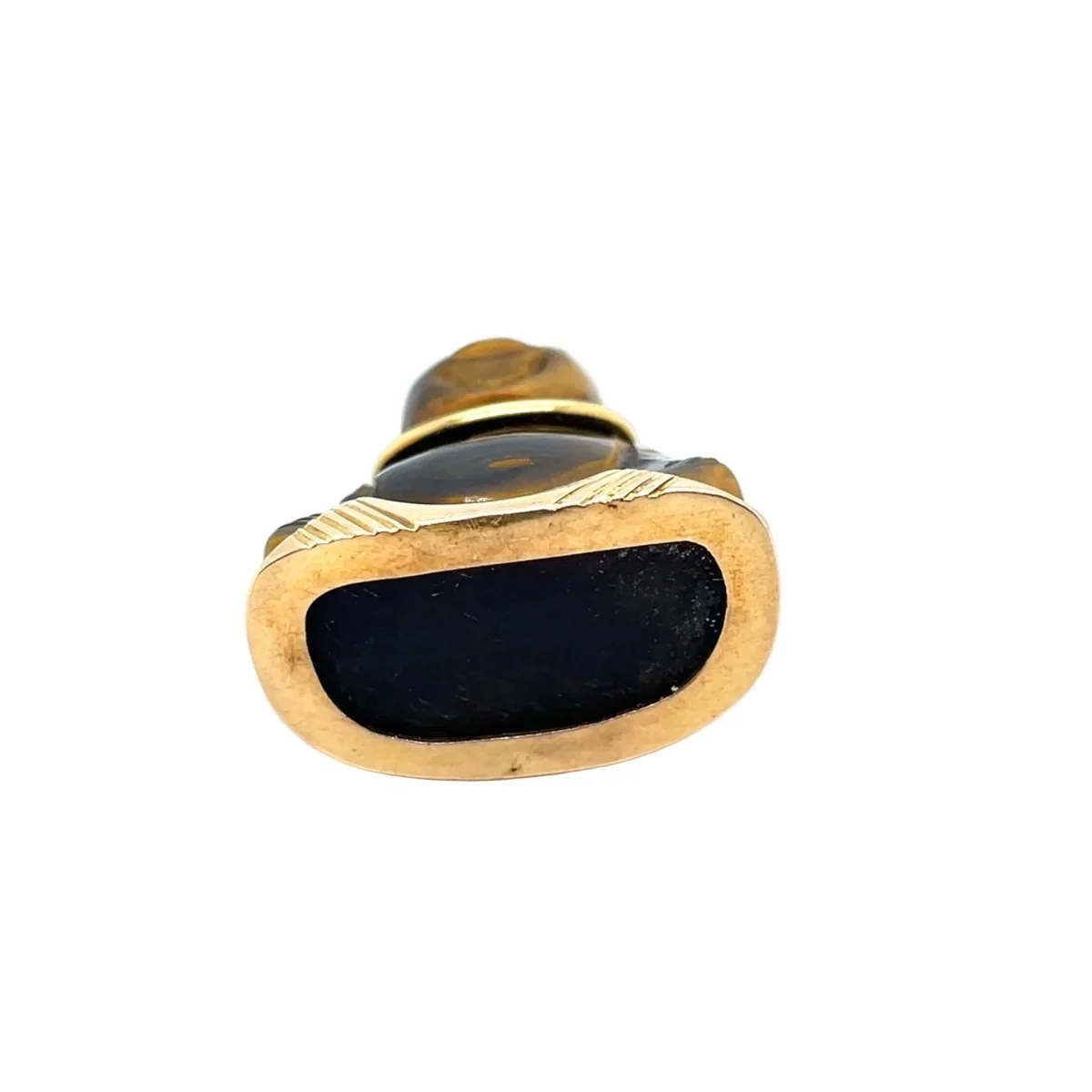 Pendentif en or jaune et oeil de tigre - Image 4
