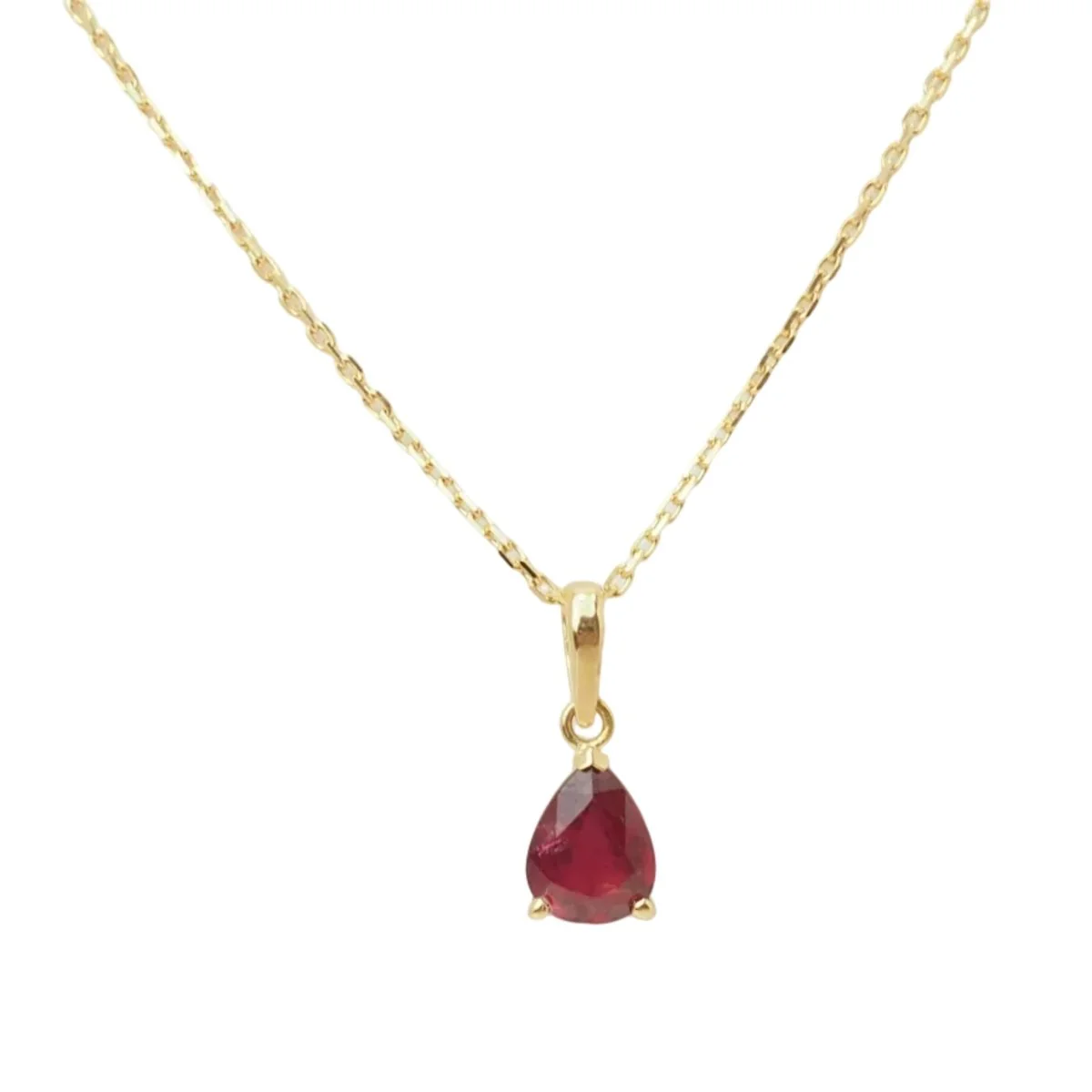 Pendentif en or jaune et rubis
