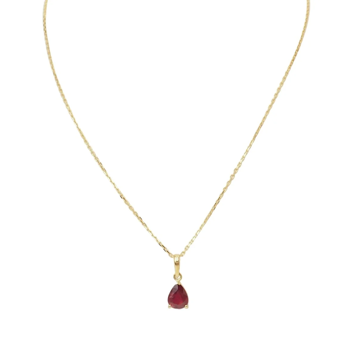 Pendentif en or jaune et rubis - Image 3
