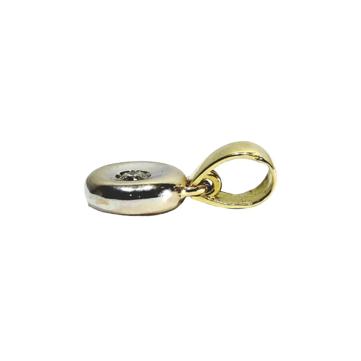 Pendentif en or jaune, or blanc et diamant - Image 4