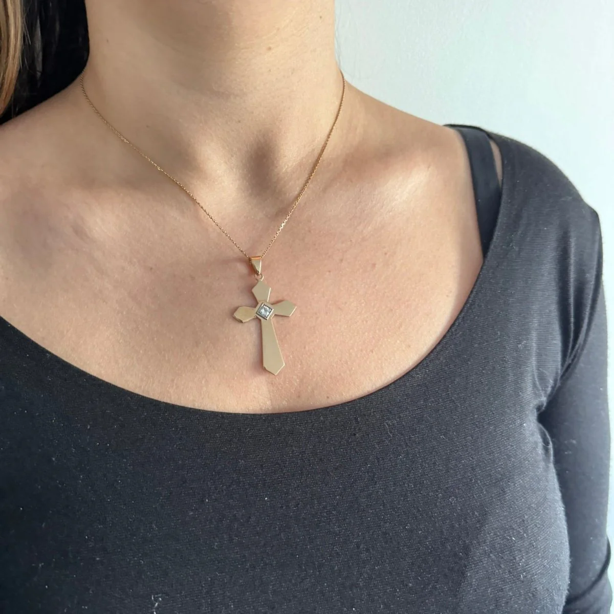 Pendentif en or rose et diamant - Image 2