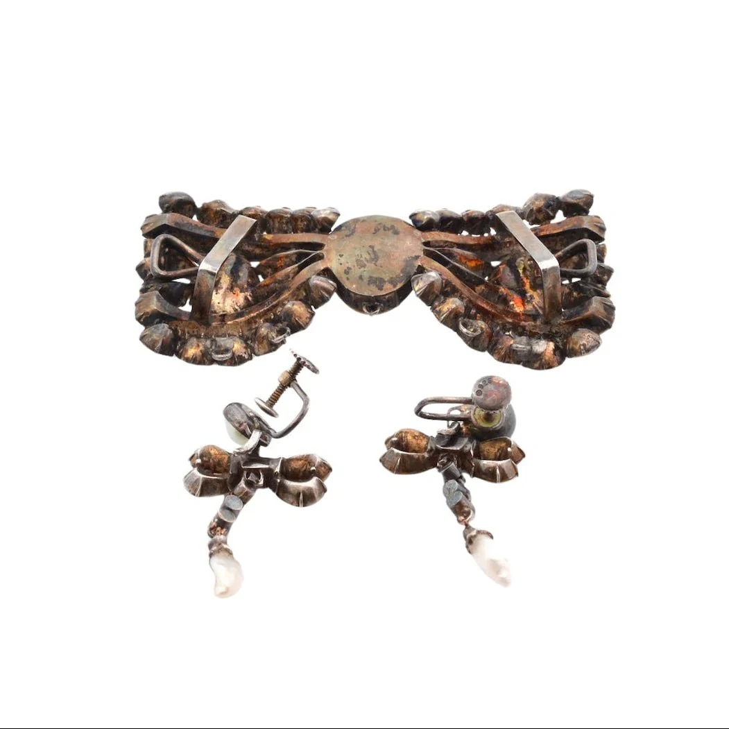 Pendentif et Boucles d'oreilles LACLOCHE en argent, perles et nacre - Image 2