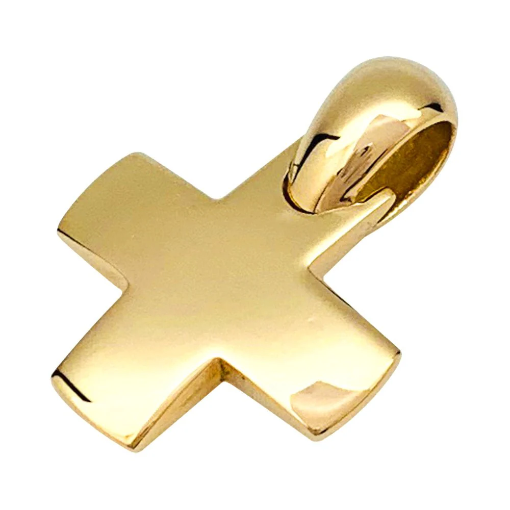 Pendentif et chaîne Pomellato "Croix" en or jaune - Image 4