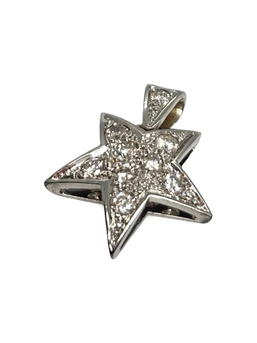 Pendentif en or blanc et diamants - Image 2