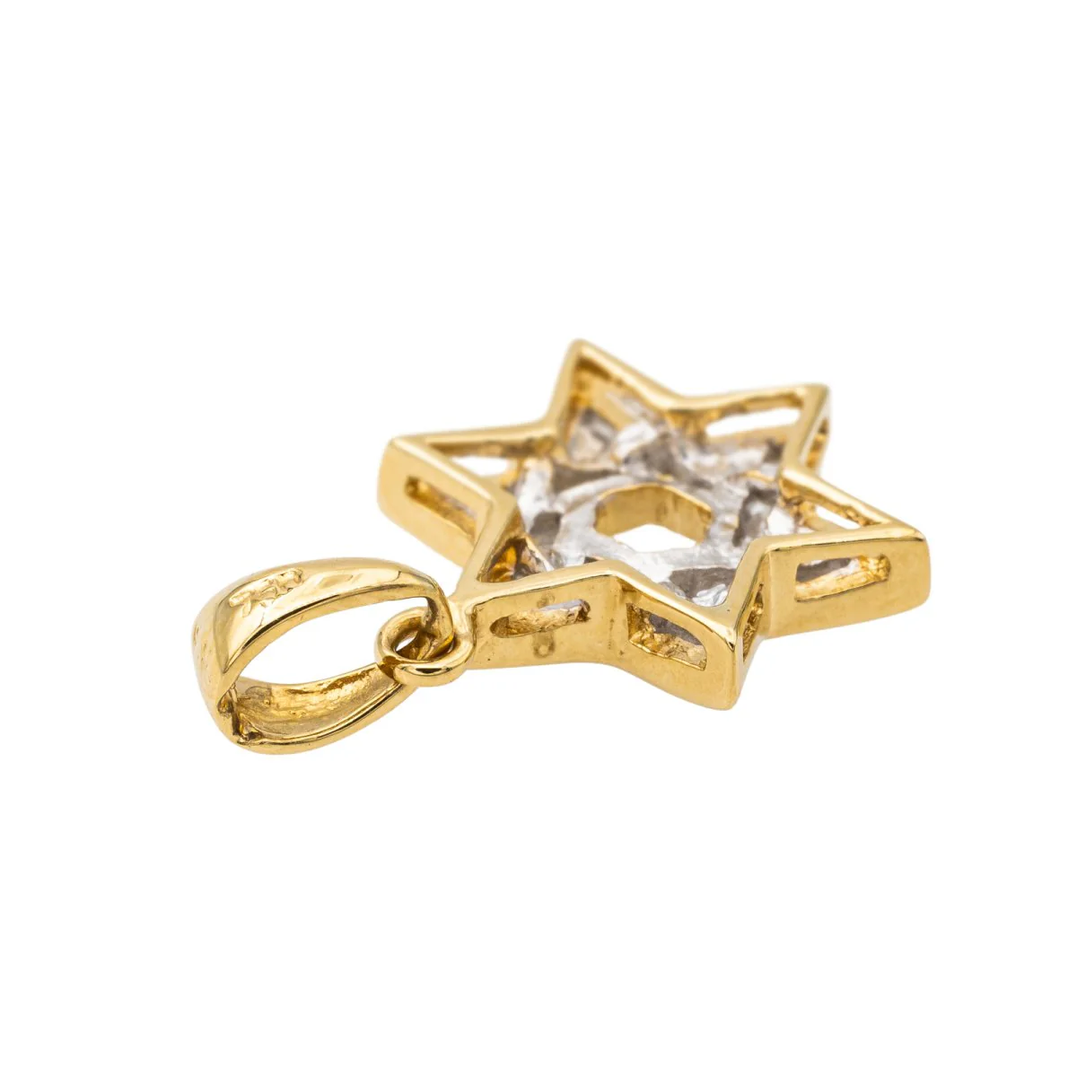 Pendentif Etoile Or jaune Diamant - Image 3