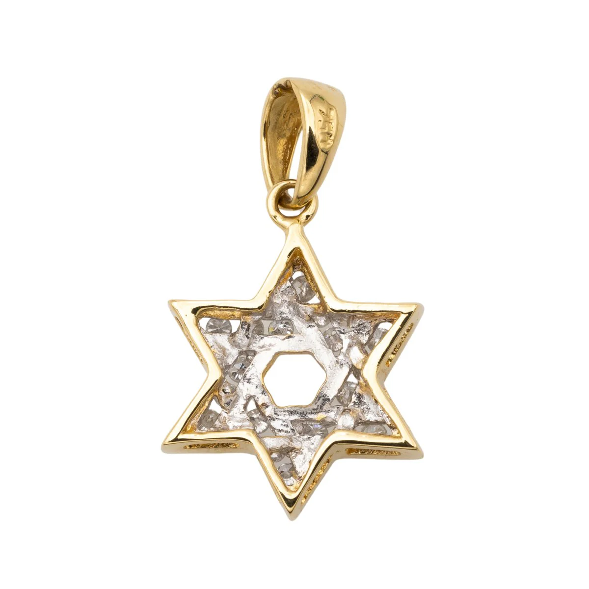 Pendentif Etoile Or jaune Diamant - Image 4