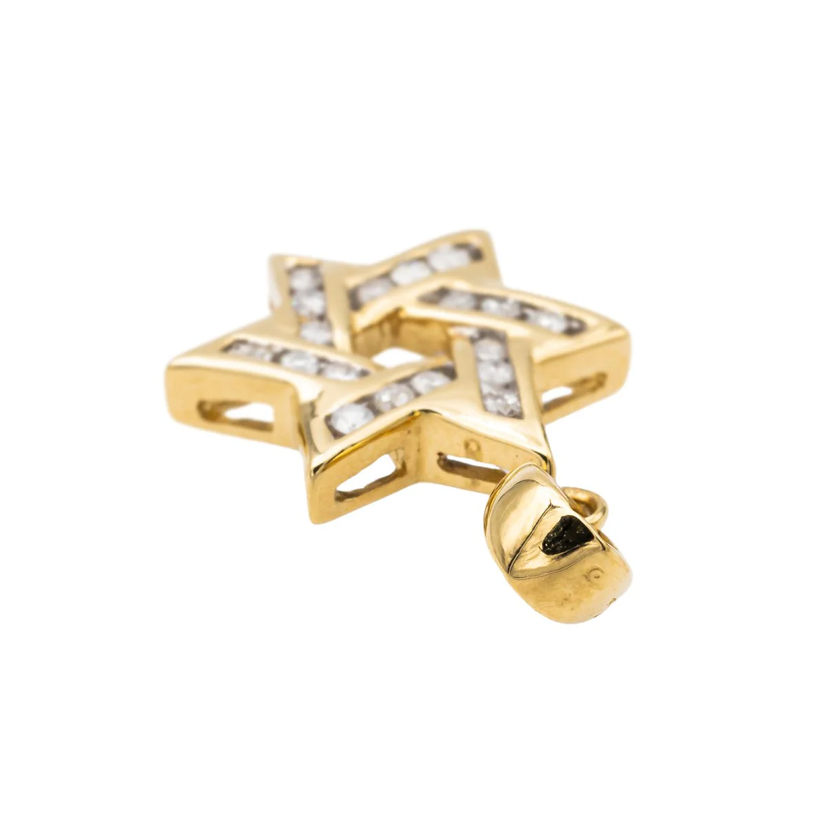 Pendentif Etoile Or jaune Diamant - Image 5