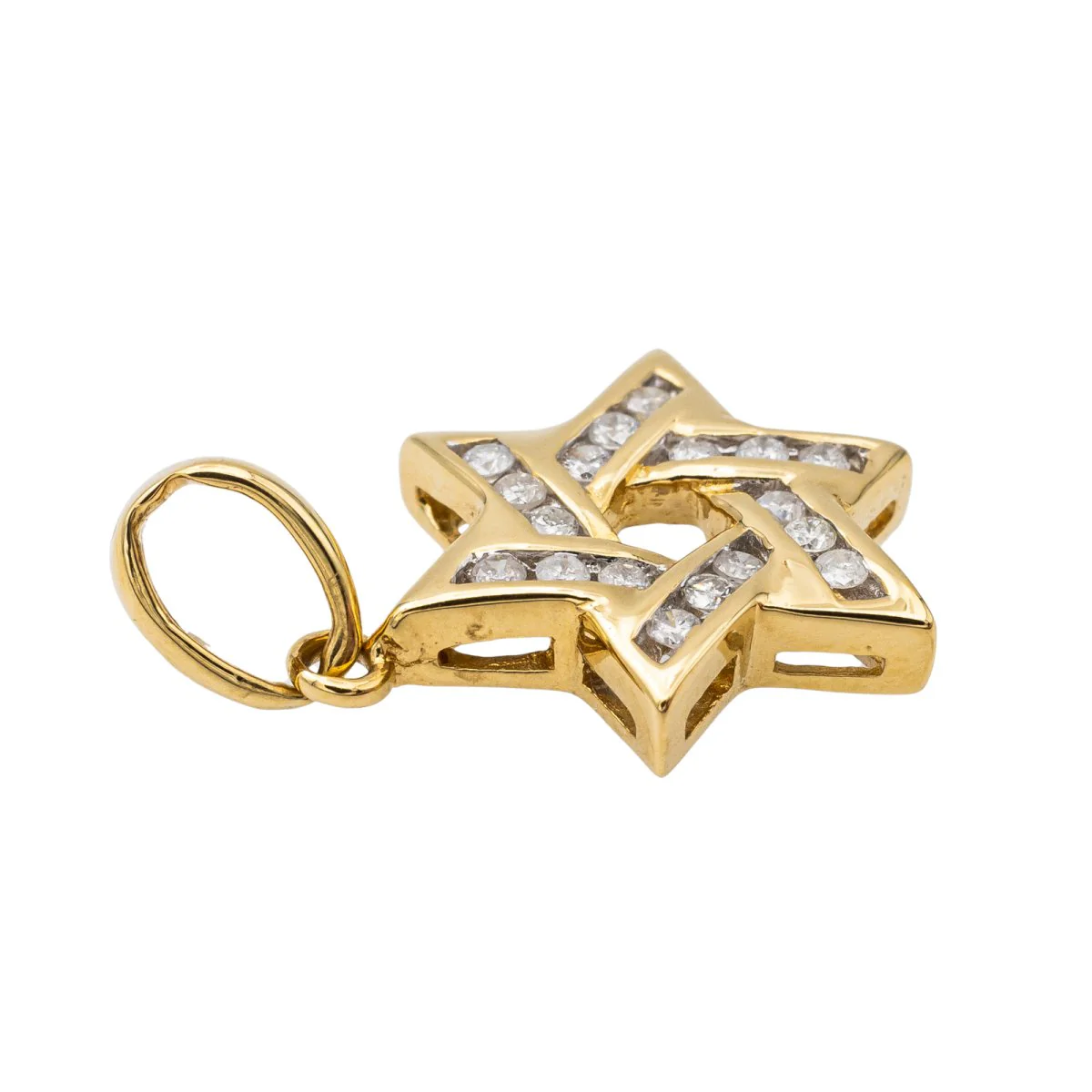 Pendentif Etoile Or jaune Diamant - Image 6