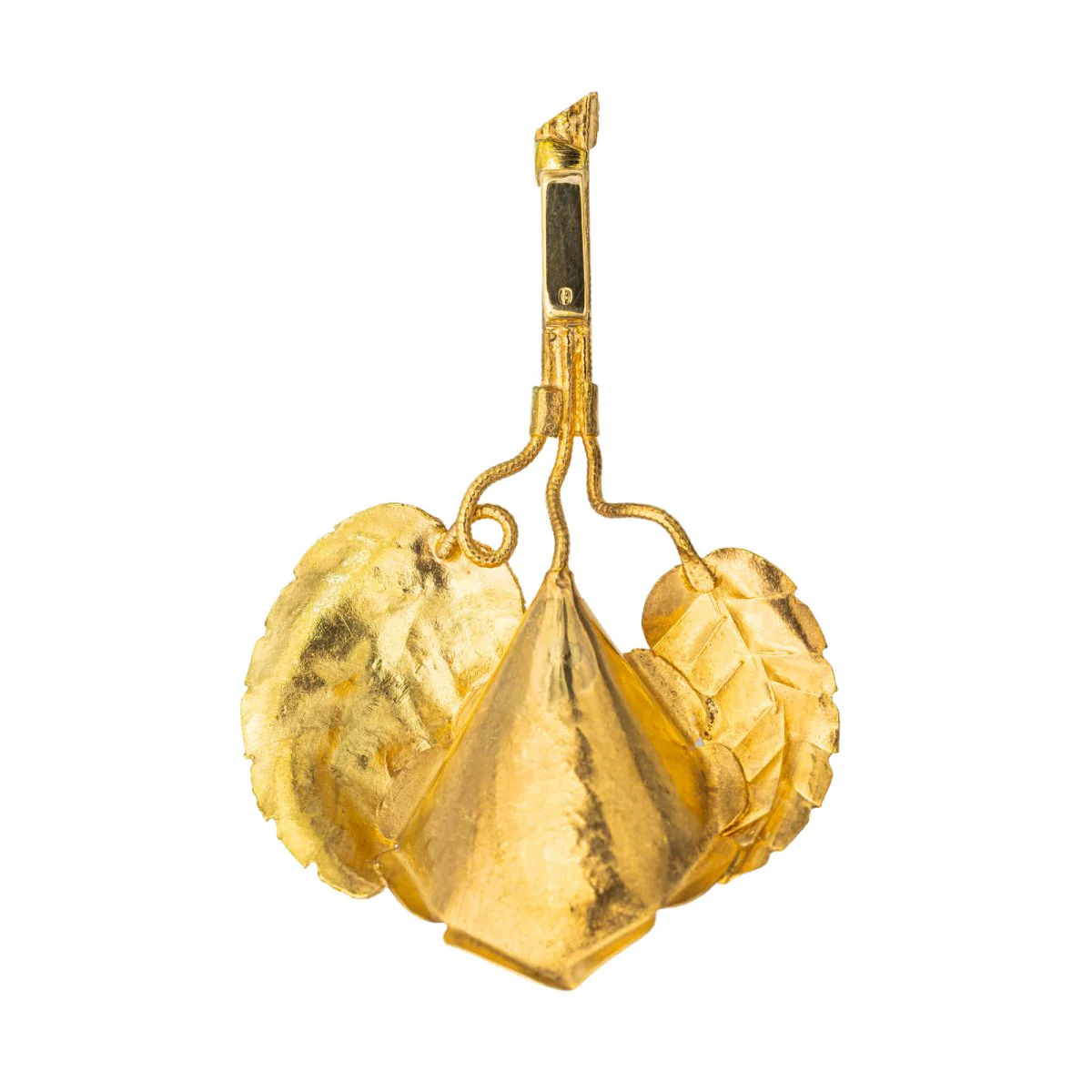 Pendentif feuille en or jaune - Image 2