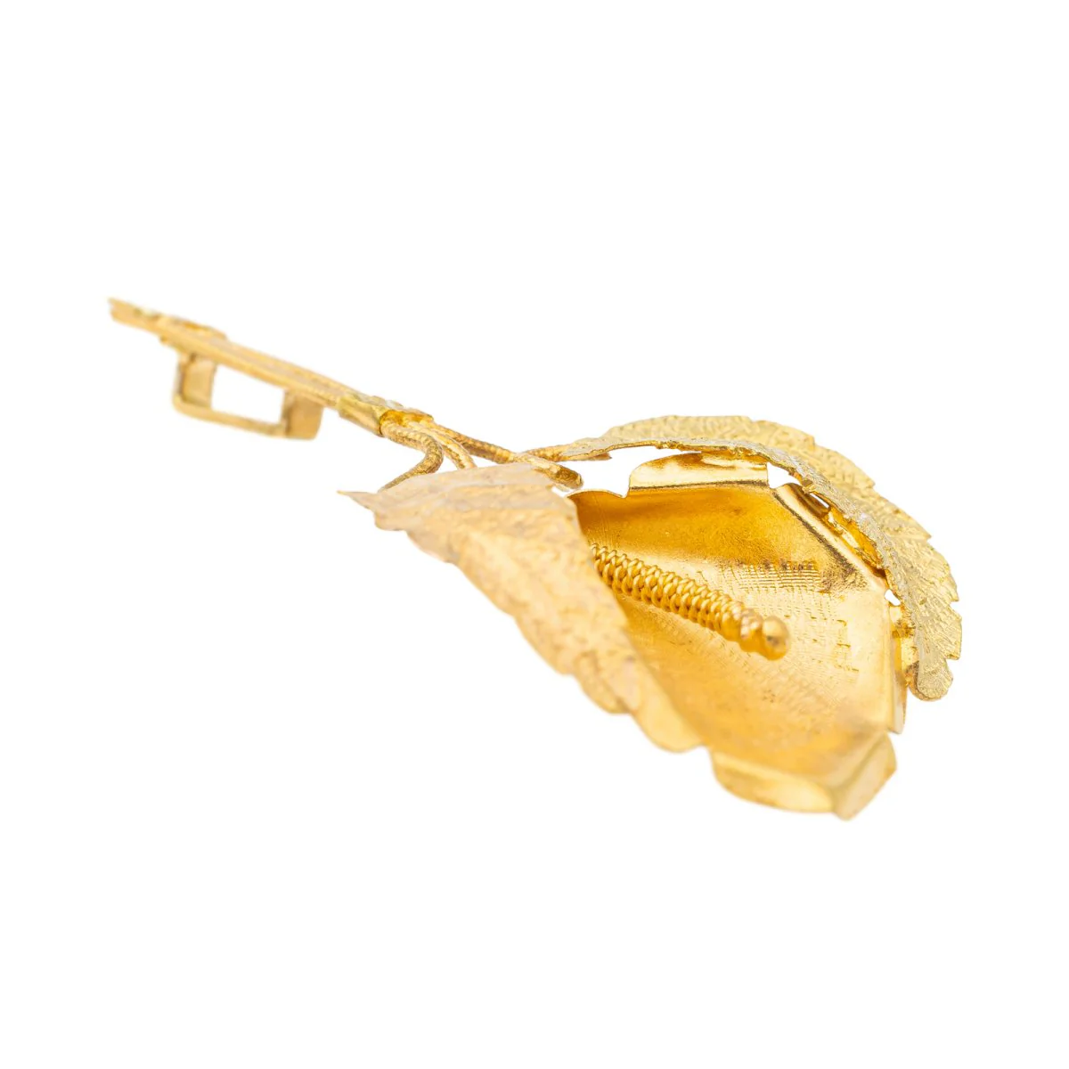 Pendentif feuille en or jaune - Image 4