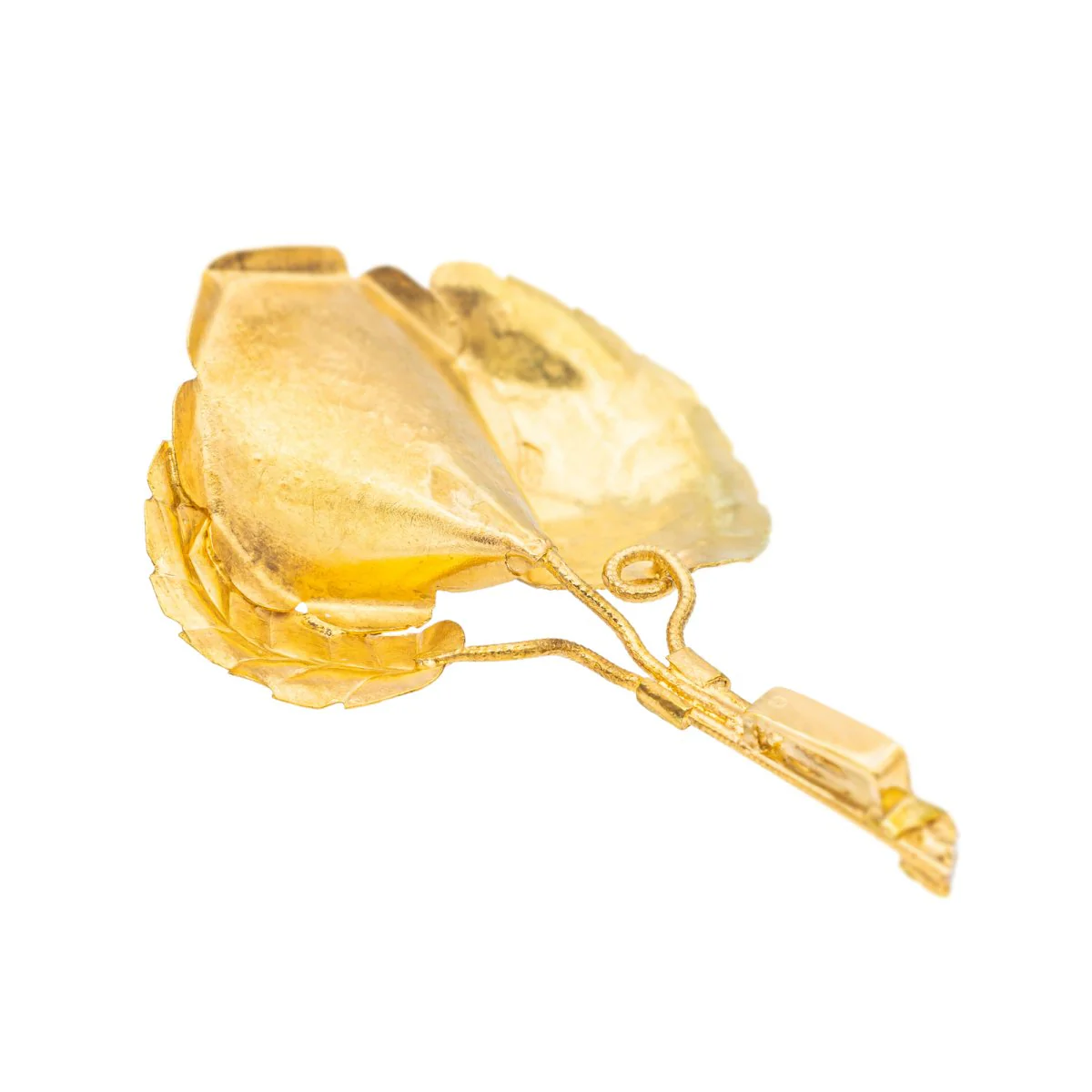 Pendentif feuille en or jaune - Image 5