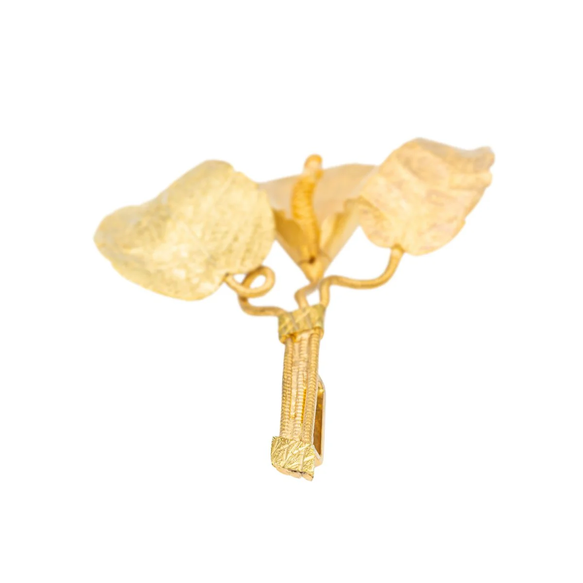 Pendentif feuille en or jaune - Image 6