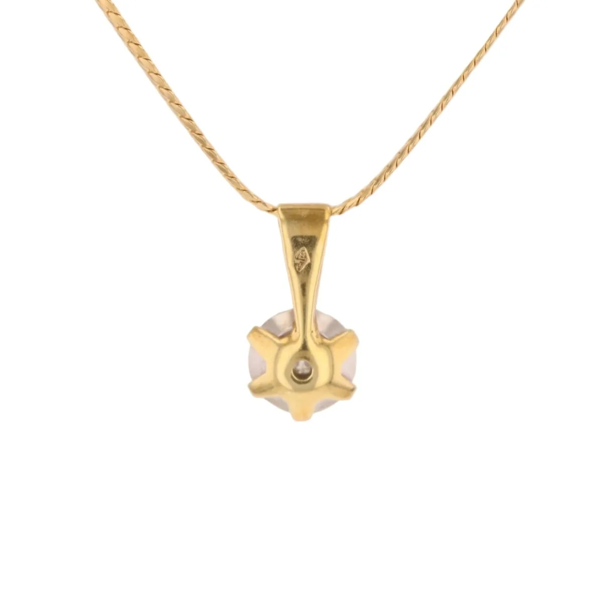 Collier Pendentif en or jaune et diamants - Image 3
