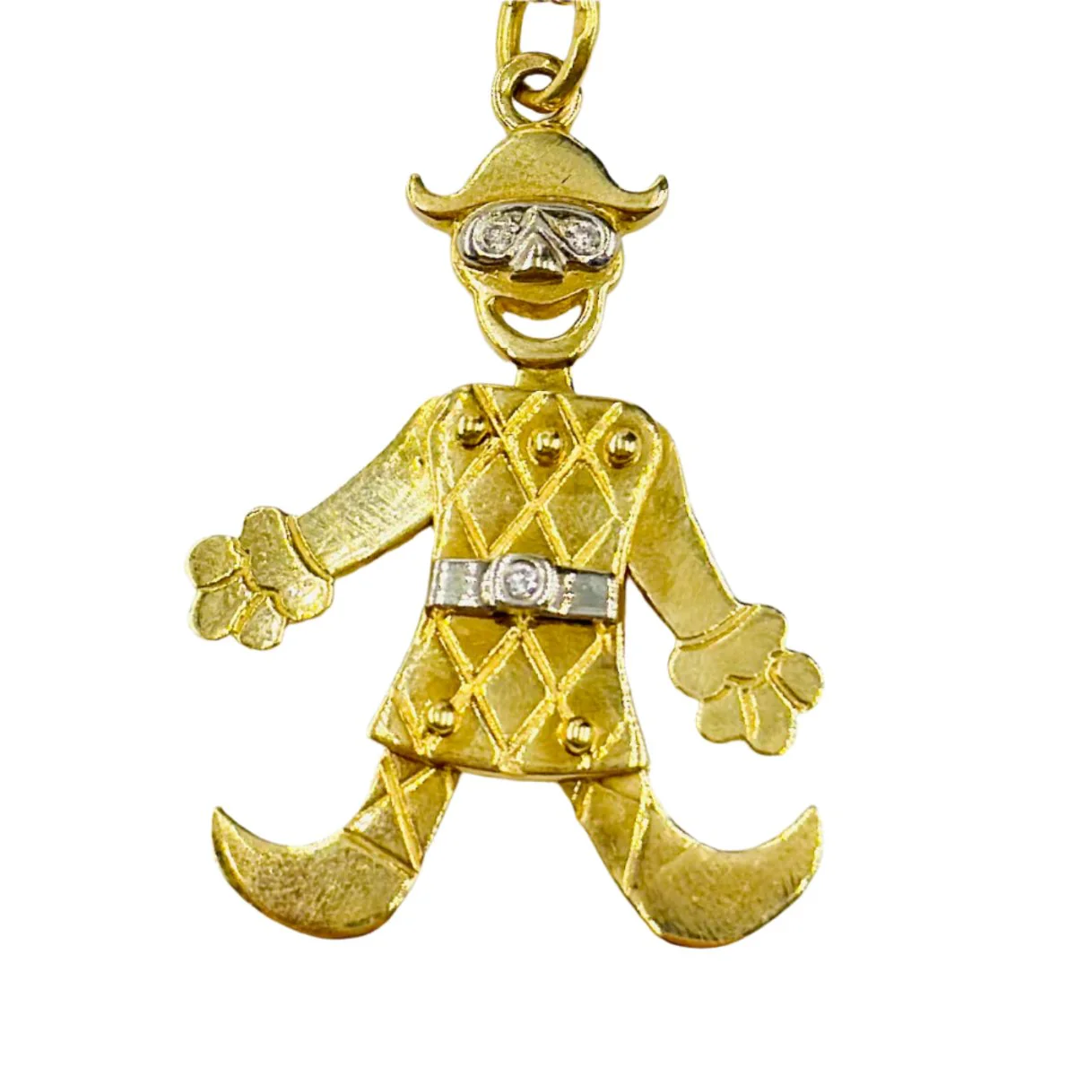 Pendentif FRED, "Arlequin" en or jaune et diamants - Image 3