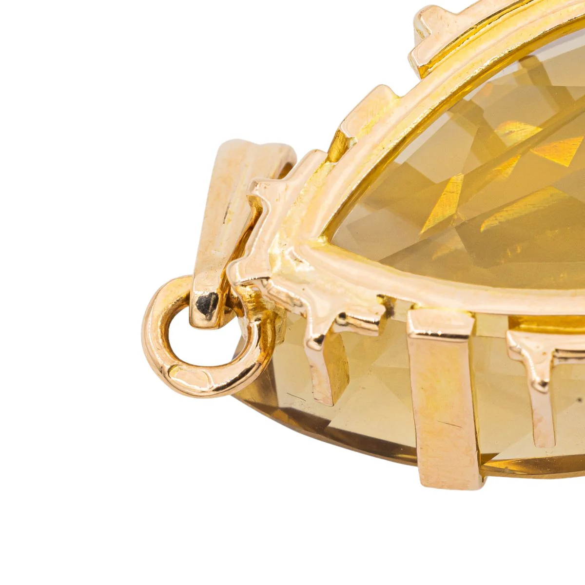 Pendentif Goutte en Or jaune et Citrine - Image 5