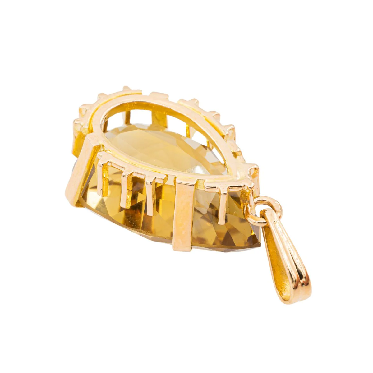 Pendentif Goutte en Or jaune et Citrine - Image 7