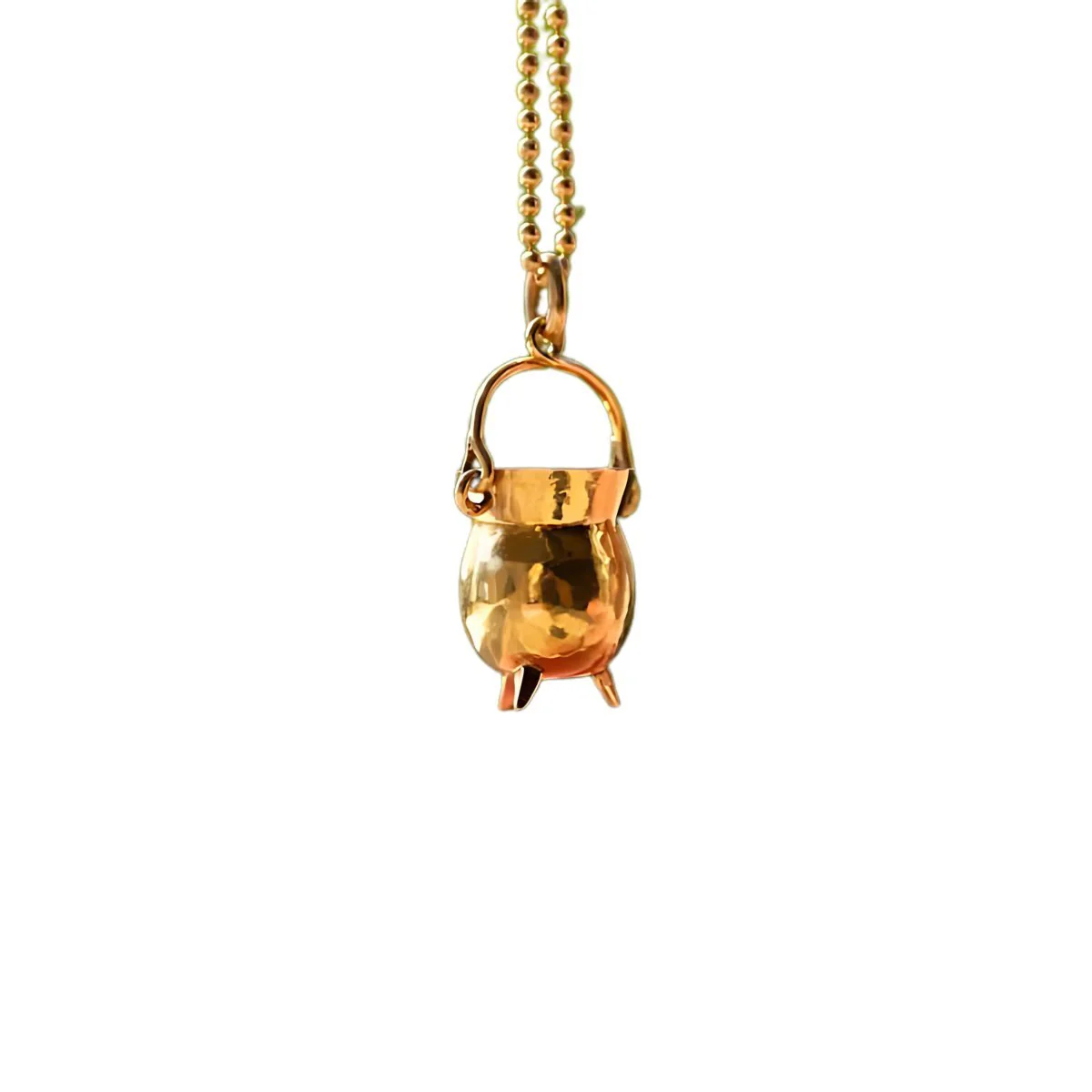 Pendentif HERMÈS "Chaudron" en or jaune