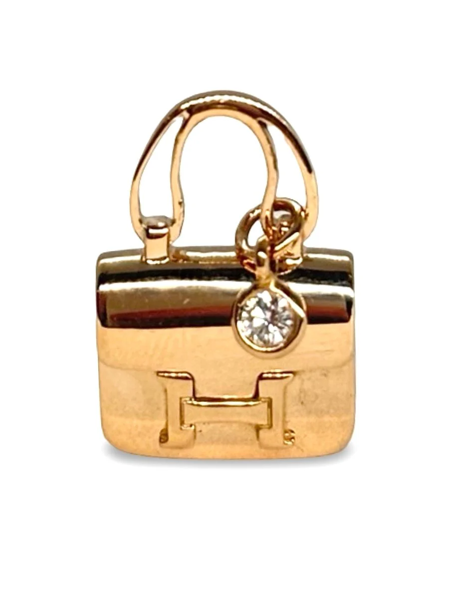 Pendentif HERMÈS "Constance" en or rose et diamant - Image 4