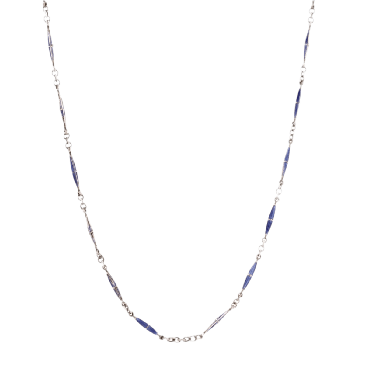 Collier Pendentif montre en or jaune, argent et émail - Image 5