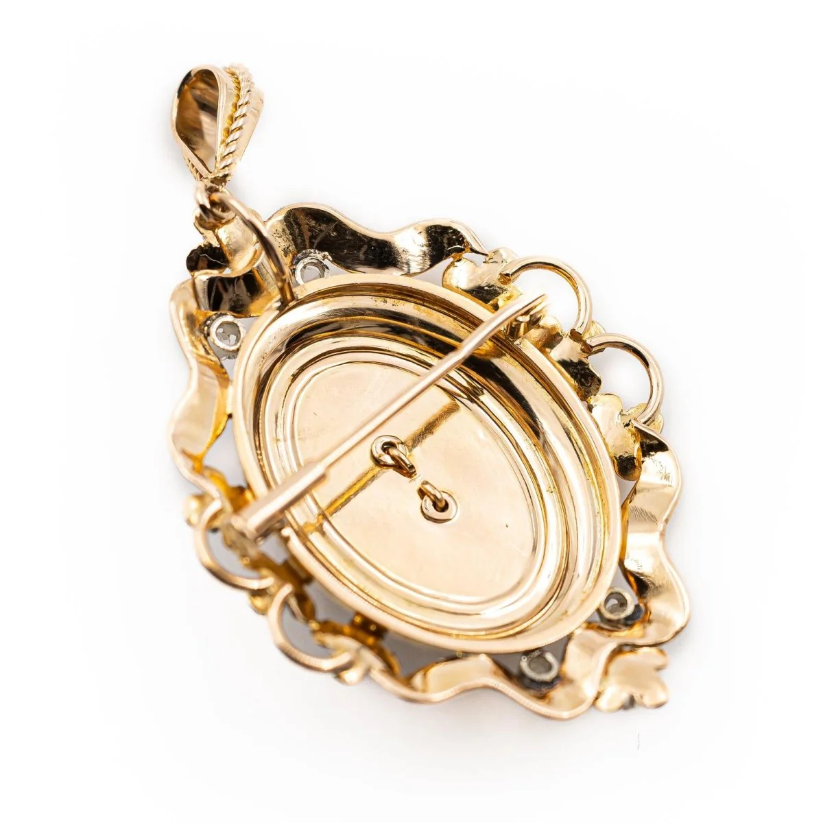 Pendentif en or jaune, perle et diamants - Image 6