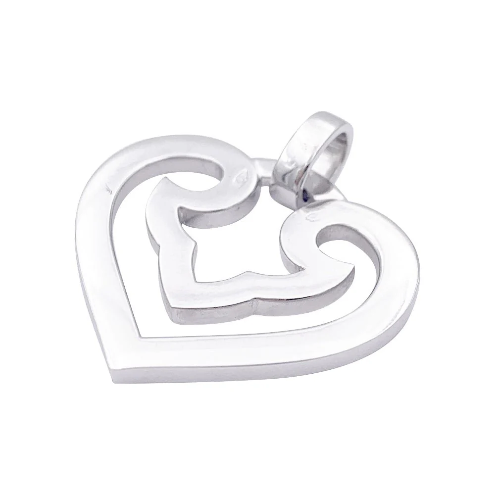 Pendentif O.J. PERRIN, "Coeur Légende" en or blanc et diamants - Image 2