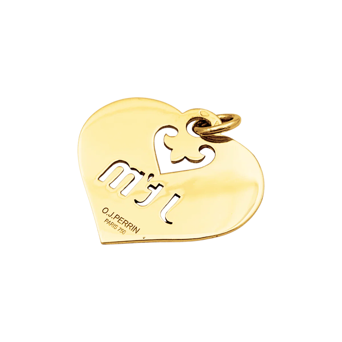 Pendentif O.J.PERRIN "Coeur Légendes" en or jaune - Image 4
