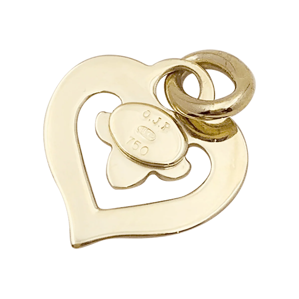 Pendentif O.J.Perrin, "Coeur Légendes", or jaune. - Image 3