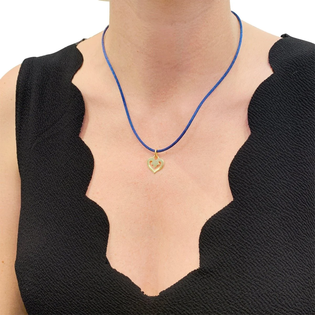 Pendentif O.J.Perrin, "Coeur Légendes", or jaune. - Image 6