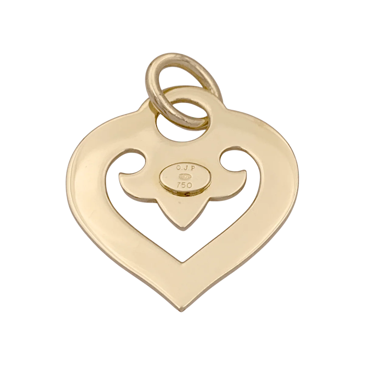 Pendentif OJ.PERRIN "Coeur Légendes" en or jaune - Image 5