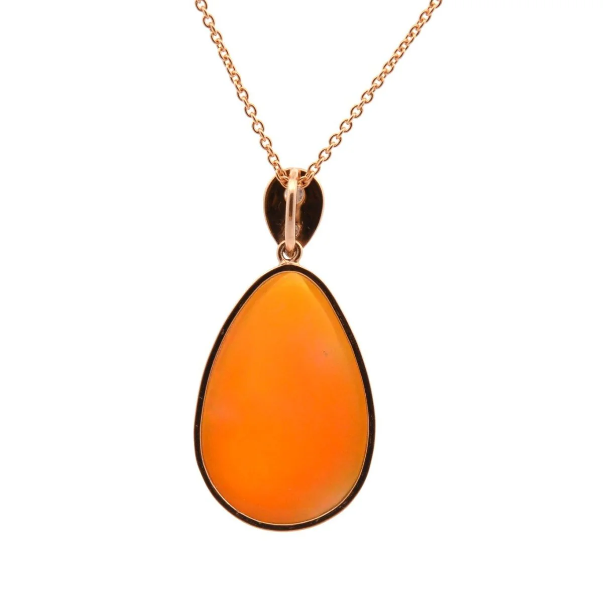 Pendentif en or jaune, opale et diamants - Image 2