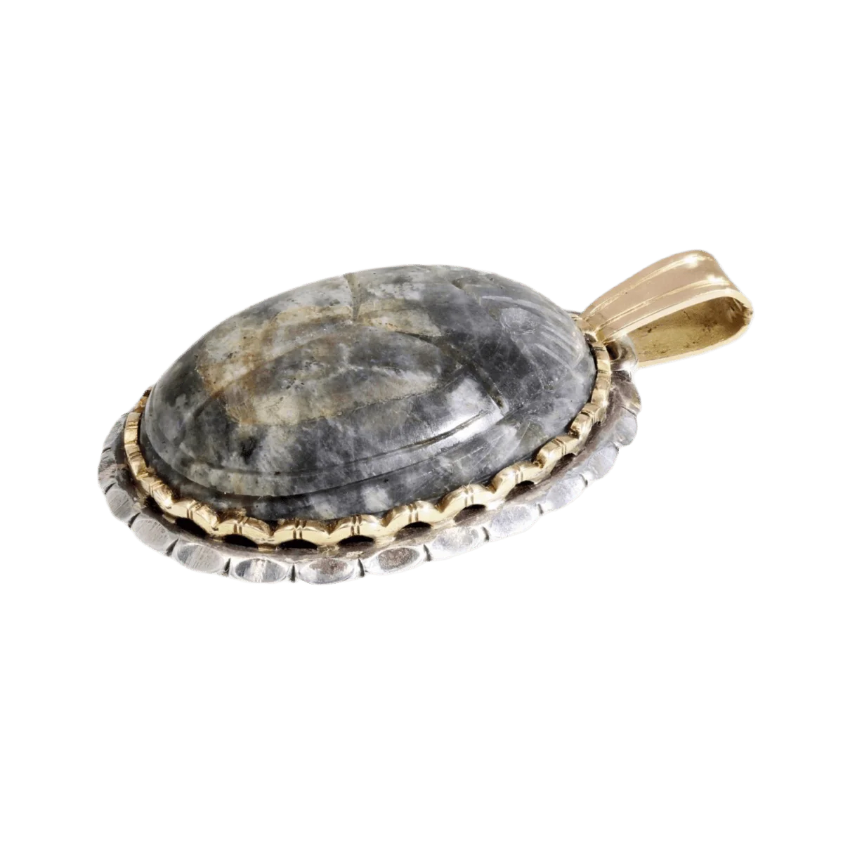 Pendentif en or jaune, argent et labradorite - Image 3