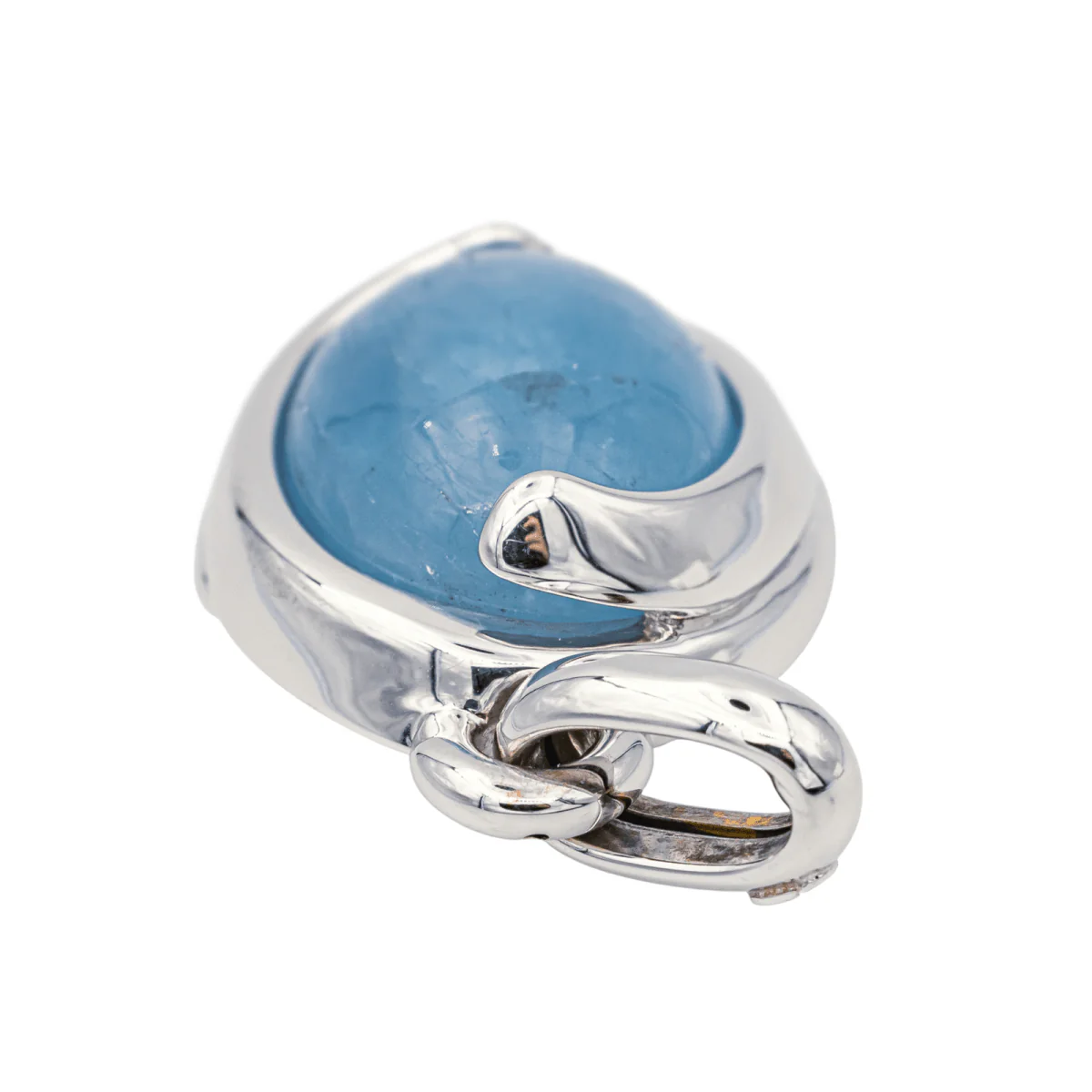 Pendentif en or blanc et agate - Image 6