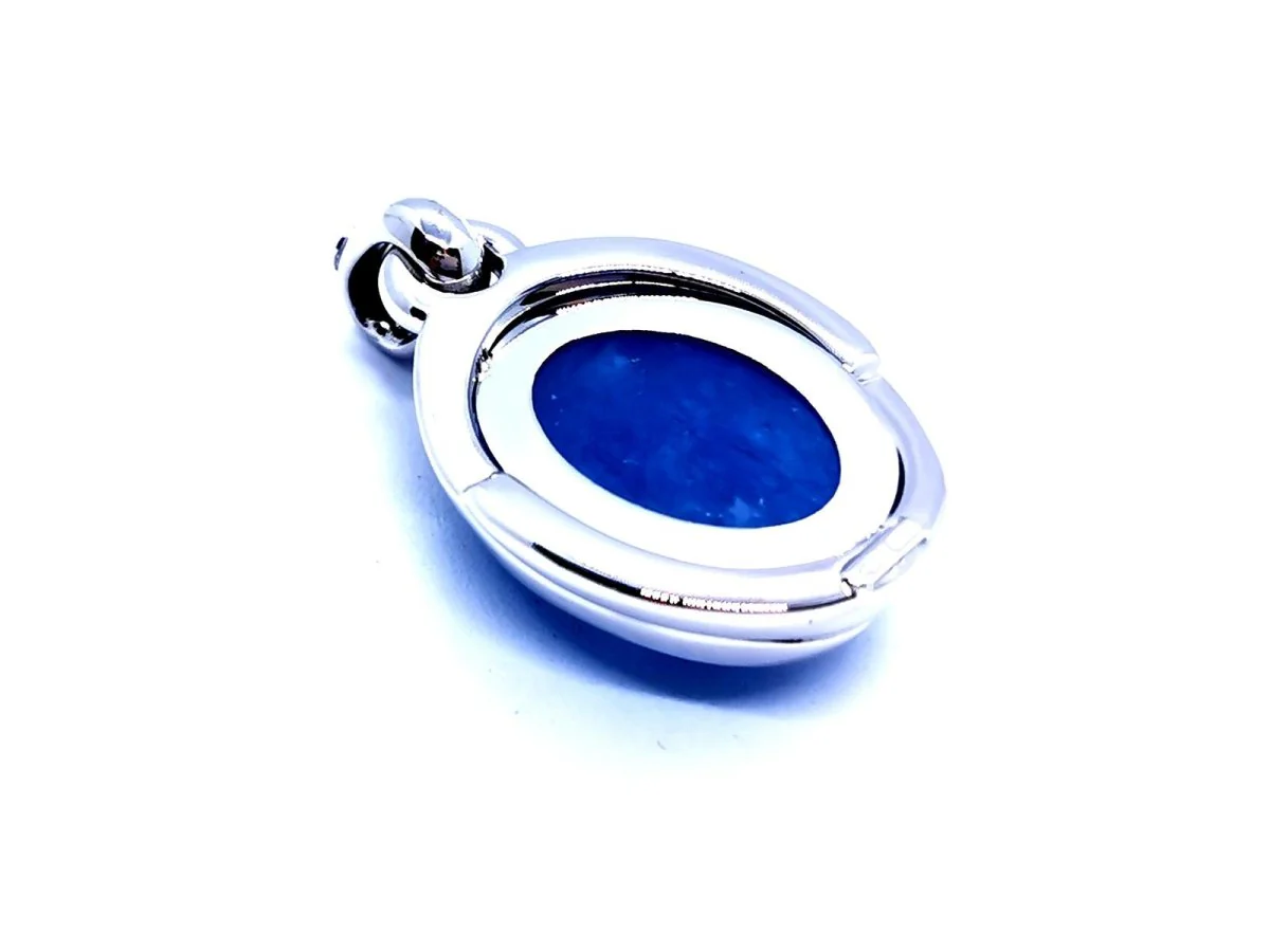 Pendentif Or blanc Agate - Image 10