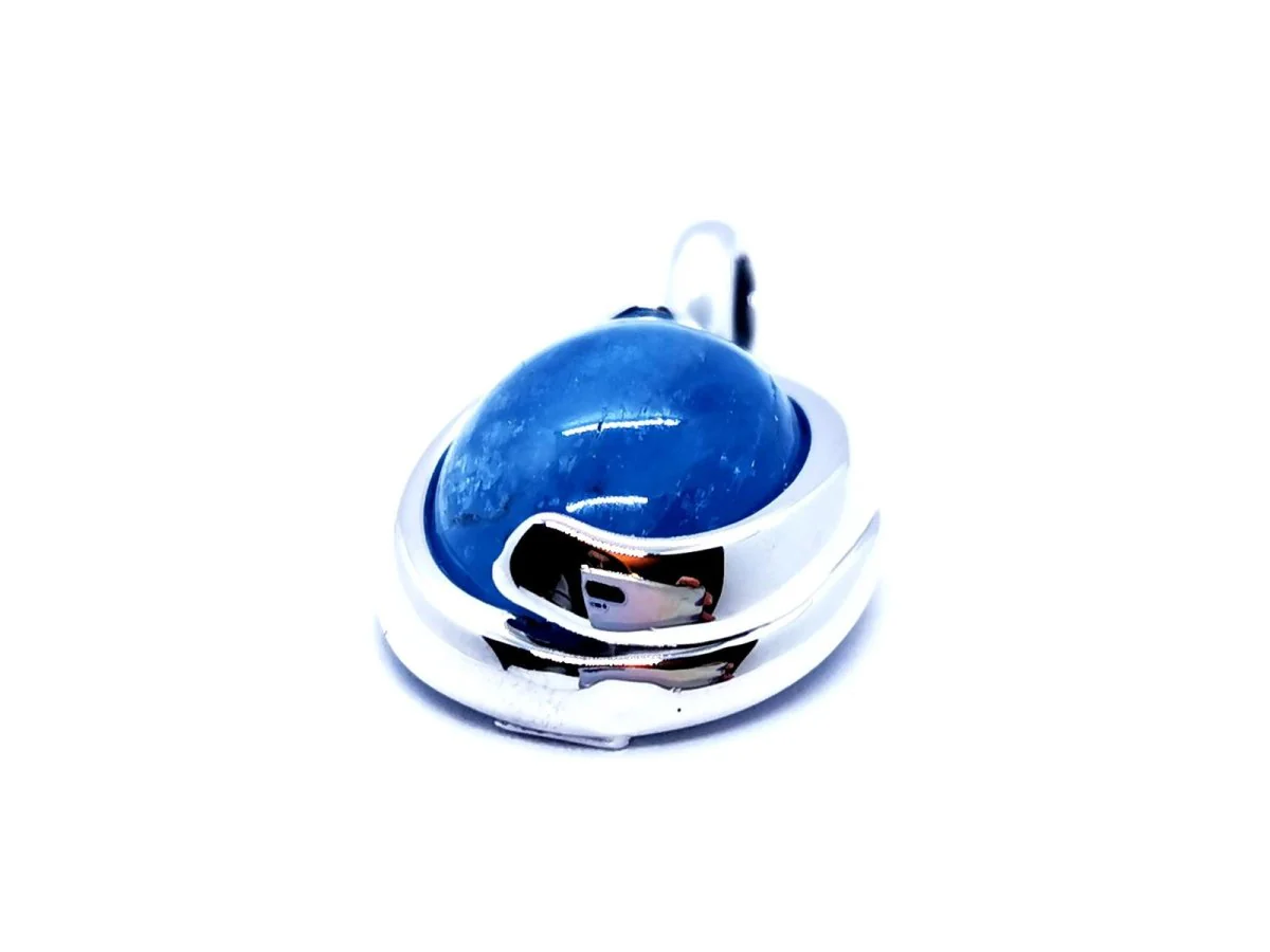 Pendentif Or blanc Agate - Image 11