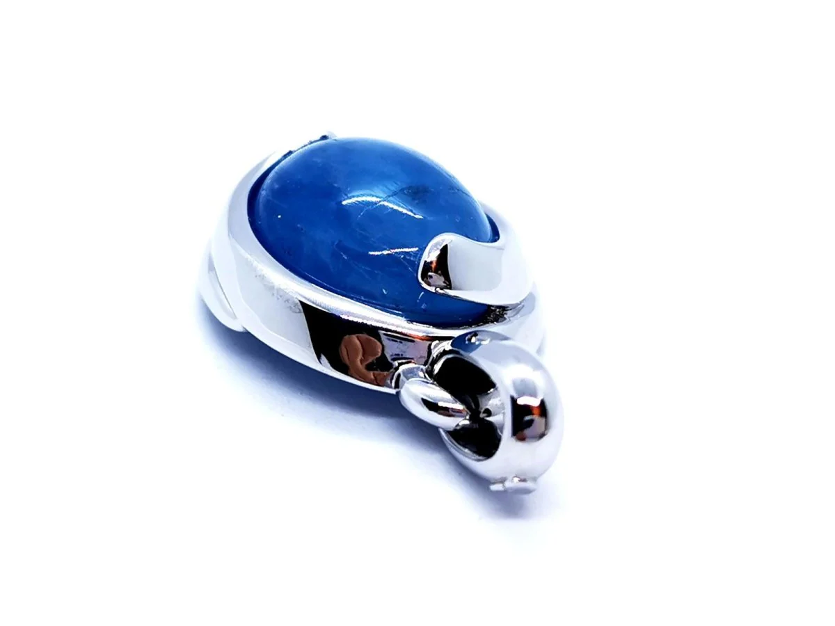 Pendentif Or blanc Agate - Image 3