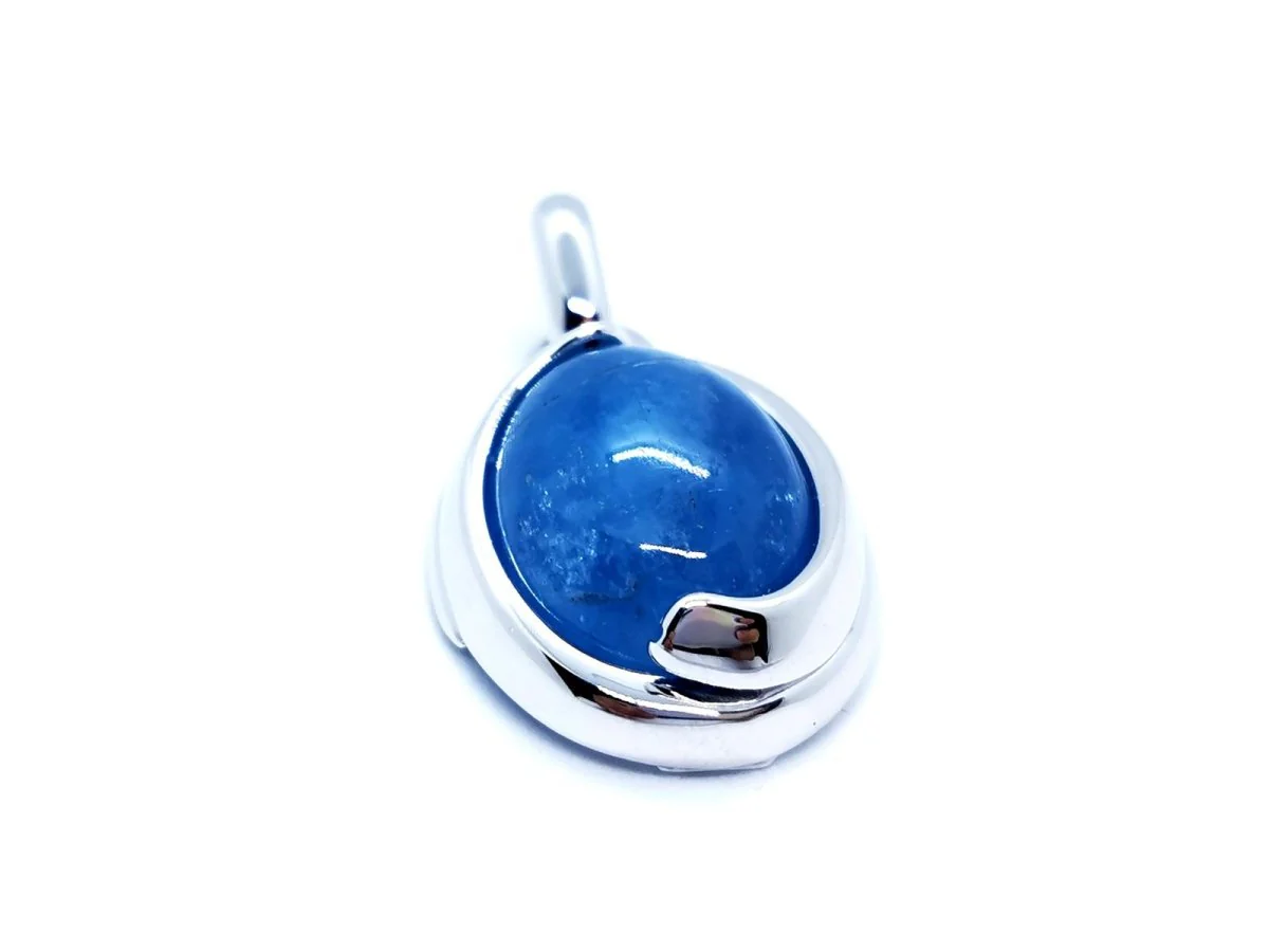 Pendentif Or blanc Agate - Image 7